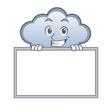 Yönetim Kurulu yağmur bulutu karakter karikatür ile sırıtarak