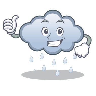 Yağmur bulutu karakter karikatür Yaşasın