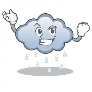 Başarılı yağmur bulutu karakter karikatür