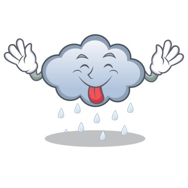 Yağmur bulutu karakter karikatür dil