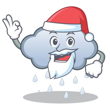 Santa yağmur bulutu karakter karikatür