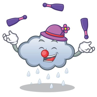 Yağmur bulutu karakter karikatür hokkabazlık