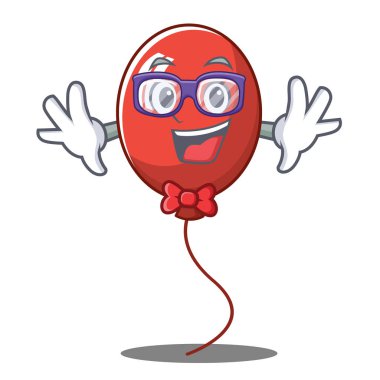 Geek balon karakter karikatür tarzı