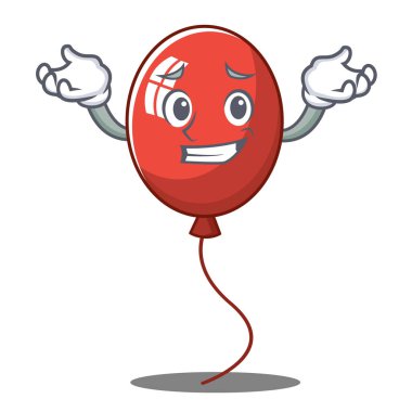 Sırıtan balon karakter karikatür tarzı