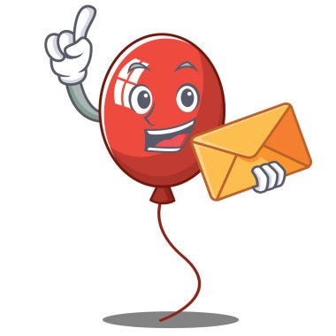 Zarf balon karakter karikatür tarzı ile