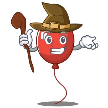 Cadı balon karakter karikatür tarzı