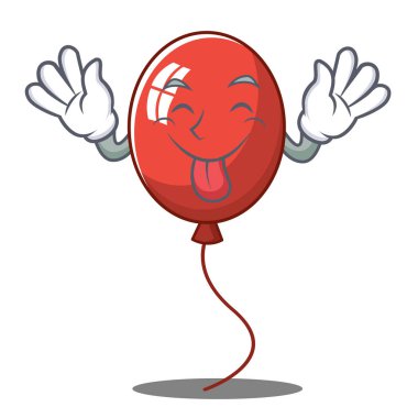 Balon karakter karikatür tarzı dil