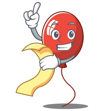 Menü balon karakter karikatür tarzı ile