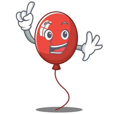 Parmak balon karakter karikatür tarzı