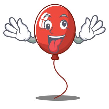 Çılgın balon karakter karikatür tarzı