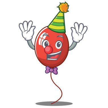 Palyaço balon karakter karikatür tarzı