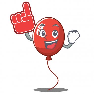 Köpük parmak balon karakter karikatür tarzı