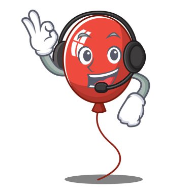 Kulaklık balon karakter karikatür tarzı ile