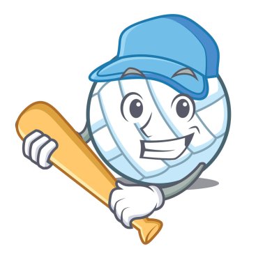 İskambil beyzbol voleybolu top karakter karikatür