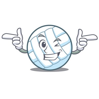 Wink voleybolu top karakter karikatür
