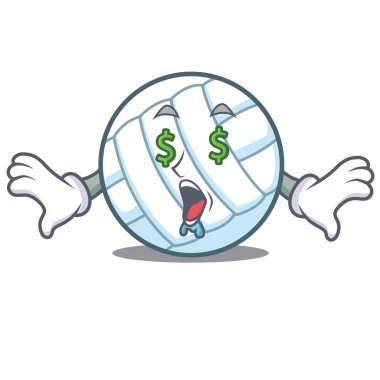 Para göz voleybolu top karakter karikatür