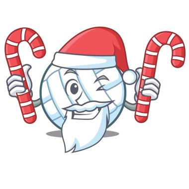 Santa şeker voleybolu top karakter karikatür ile