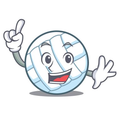Parmak voleybolu top karakter karikatür