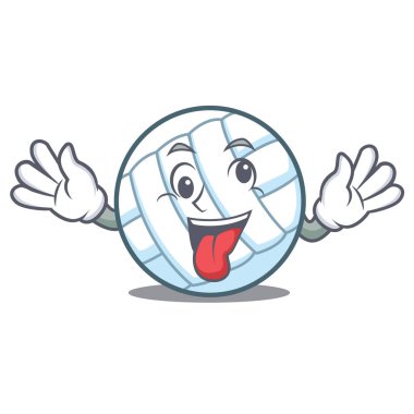 Deli voleybolu top karakter karikatür