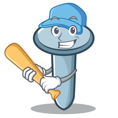 Oyun beysbol tırnak karakter karikatür tarzı