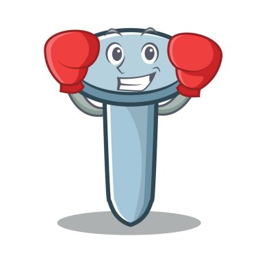 Boks tırnak karakter karikatür tarzı