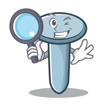 Dedektif tırnak karakter karikatür tarzı