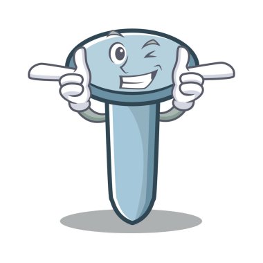 Wink tırnak karakter karikatür tarzı