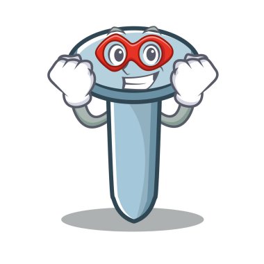 Süper kahraman tırnak karakter karikatür tarzı