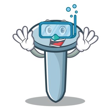 Dalış tırnak karakter karikatür tarzı