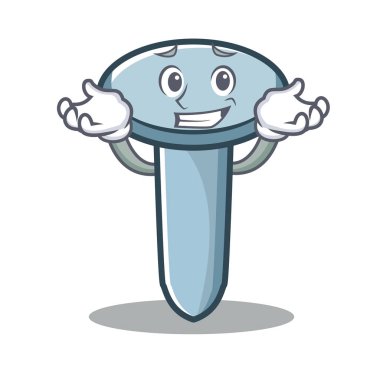 Tırnak karakter karikatür tarzı sırıtarak