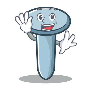 Tırnak karakter karikatür tarzı sallayarak