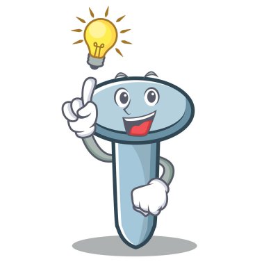 Karakter karikatür tarzı çivi bir fikrim var.