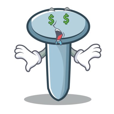 Para göz tırnak karakter karikatür tarzı