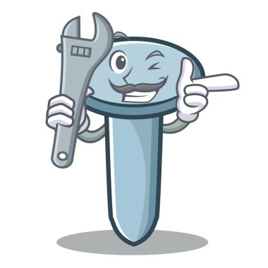 Mekanik tırnak karakter karikatür tarzı