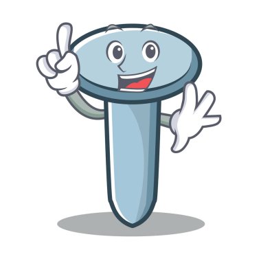 Parmak tırnak karakter karikatür tarzı