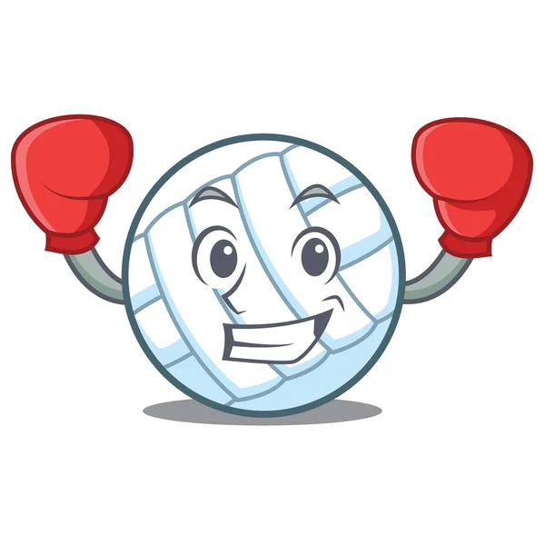 Boxing volley ball character cartoon