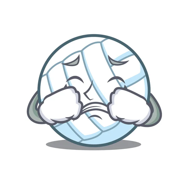 Personnage de volley-ball pleurer dessin animé — Image vectorielle