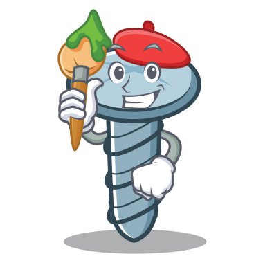 Sanatçı vida karakter karikatür tarzı