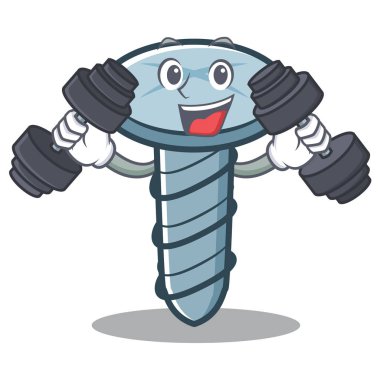 Fitness vida karakter karikatür tarzı