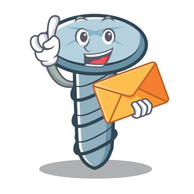 Zarf vida karakter karikatür tarzı ile