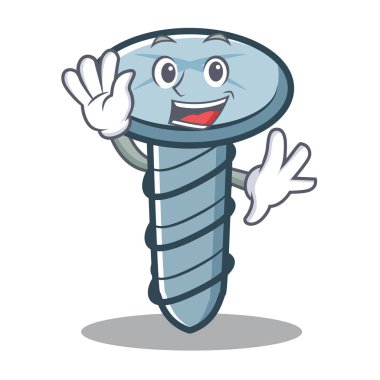 Vida karakter karikatür tarzı sallayarak