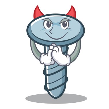 Şeytan vida karakter karikatür tarzı