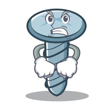 Kızgın vida karakter karikatür tarzı