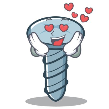 Aşk vida karakter karikatür tarzı