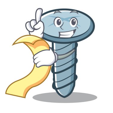 Menü vida karakter karikatür tarzı ile