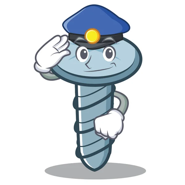 Polizia vite personaggio stile cartone animato — Vettoriale Stock