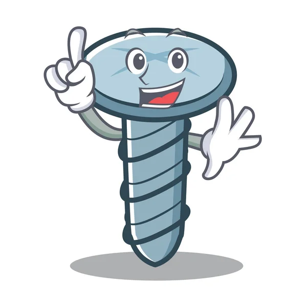 Vinger schroef tekenstijl cartoon — Stockvector