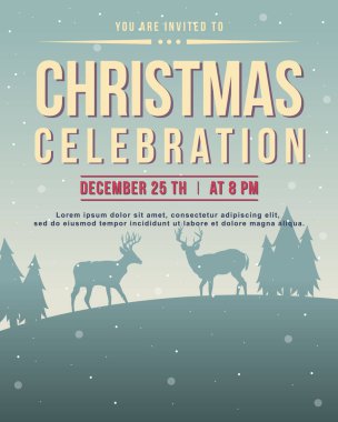 Neşeli Noel poster stil koleksiyonu