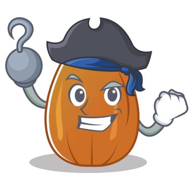 Korsan badem fındık karakter karikatür