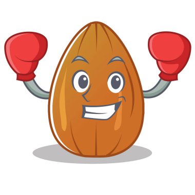 Boks badem fındık karakter karikatür